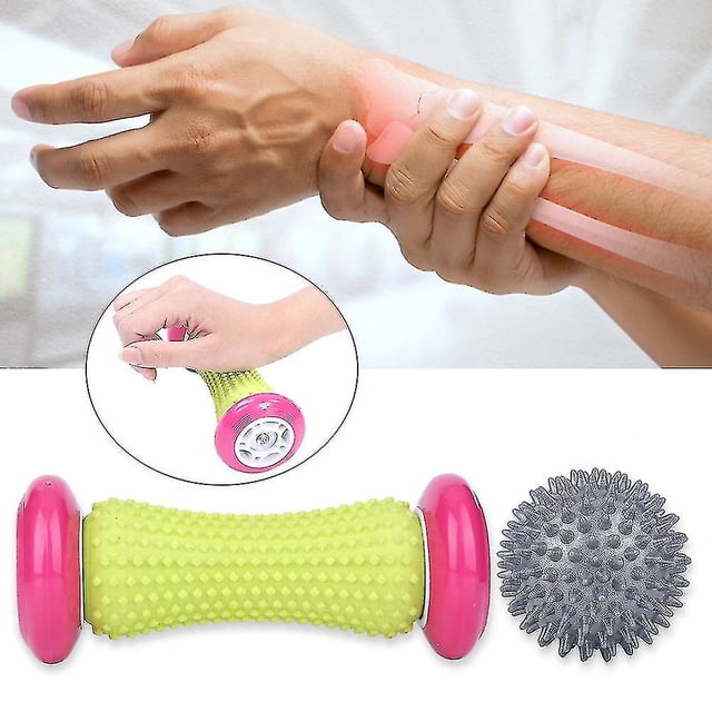 Rodillo para masaje de pies, 7cm, alivio de fascitis Plantar, bola de rodillo para relajación de pies, rodillo de masaje de mano, Bola de masaje con rueda