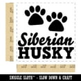 thumbnail image 2 of Siberian Husky Dog Paw Prints Fun Text Self-Inking Rubber Stamp Ink Stamper - Red Ink - Large 1-1/2 Inch, 2 of 7