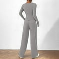thumbnail image 7 of XuJwPNcy Women's 2 Piece Lounge Sets Long Sleeve Top Wide Leg Sweatpants Casual Outfits Tracksuit Outfits, 7 of 7