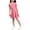 Pink, variant on Kids Girls Summer Short Sleeve Round Neck All Over Print A Line Casual Kids Dress with Front Fabric Bow Chest