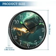 thumbnail image 3 of Voice Activated Clock with Glow Light 12 Inch Large Silent Wall Clock Battery Operated for Home Decor Man Fighting Shark, 3 of 8