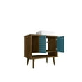thumbnail image 3 of Liberty Wood 32" Bathroom Vanity Sink & 2 Shelves in Rustic Brown & Aqua Blue, 3 of 7