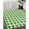 thumbnail image 3 of Ahgly Company Machine Washable Indoor Rectangle Transitional Mint Green Area Rugs, 8' x 10', 3 of 7