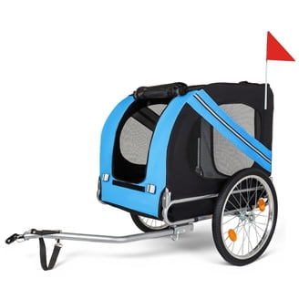 Sepnine 10308-Blue Bicycle Pet Trailer with Suspensions, Blue