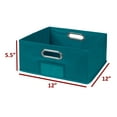 thumbnail image 5 of Niche Cubo Half-Size Foldable Fabric Storage Bin- Teal, 5 of 5
