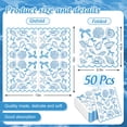 thumbnail image 2 of Servilletas de papel festoneadas FYSUIMU con forma de lazo oceánico, 50 unidades, conchas marinas, estrellas de mar, servilletas desechables para almuerzo, mesa, cena, fiesta, playa, 2 of 7