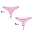 thumbnail image 3 of Fotbe Pink bows Tanga Sin Costuras para Mujer con Estampado – Panties Invisibles, Transpirables y Cómodos para Uso Diario-Medium, 3 of 6