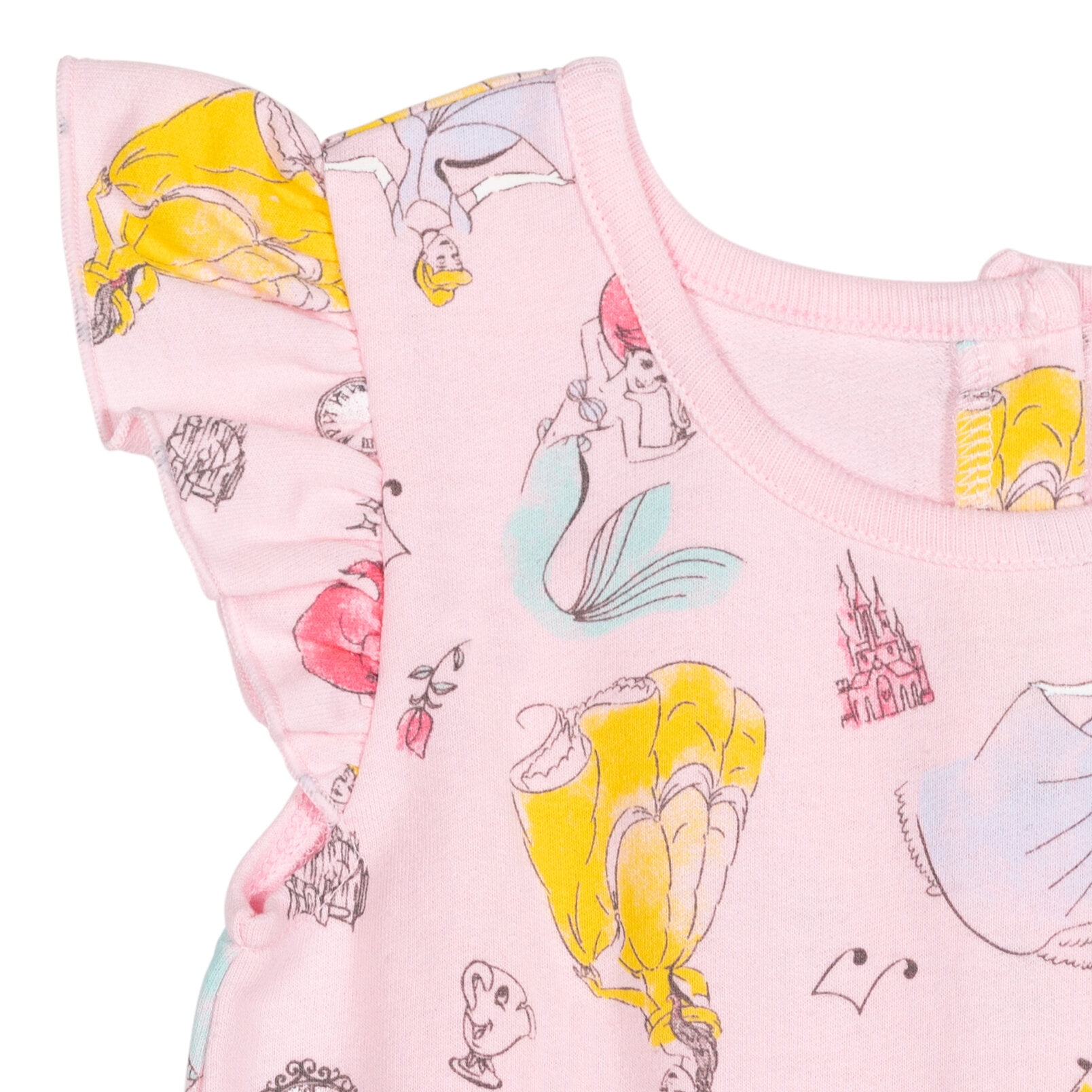 Disney Princess Belle Cinderella Ariel Toddler Girls Romper Infant to Big Kid