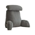 thumbnail image 1 of Almohada de Lectura para Cama, con Almohada Redonda, Bolsillo Lateral y Funda Lavable. almohada de lectura, Ideal para Descansar, Soporte Lumbar para Leer, Relajarse, Mirar Televisión, Jugar (Gris), 1 of 7