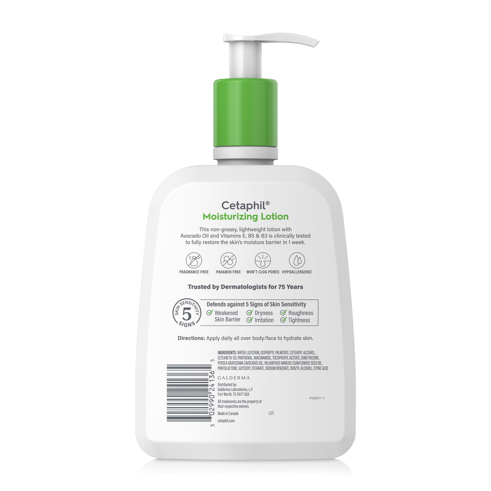 Cetaphil Moisturizing Lotion 16oz Pump Dry To Normal Skin (Pack of 3)