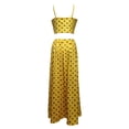 thumbnail image 5 of Viikei Plus Size Skirts for Women Holiday V Neck Solid Crop Top & Sheer High Slit Maxi Suit, 5 of 7