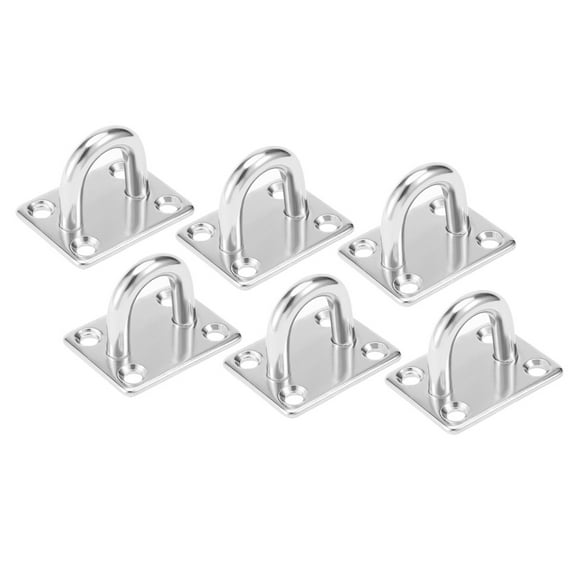 316 Stainless Steel 8mm Thick Ring Square Sail Shade Pad Eye Plate 6pcs