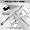 thumbnail image 3 of 10-Inch Shower Squeegee Set, Includes Door Hook and Adhesive Hook, Squeegee for Shower Doors, Mirror and Window (Silver), 3 of 7
