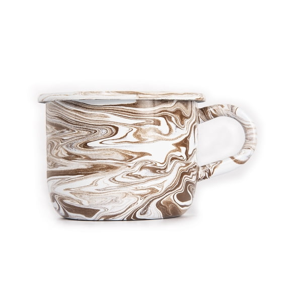 Hand Painted 8 oz Enamel Mug Set of 4