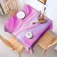 thumbnail image 2 of Square Tablecloth, Waterproof Polyester Table Cover, Wrinkle Resistant & Washable Fabric for Dining, Kitchen, Picnic, 52x52in(132x132cm), Liquid & Marble Print, 2 of 6