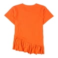 thumbnail image 2 of Camiseta gráfica Touch con volantes de los Mets para mujer, naranja, mediana, 2 of 2