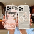 thumbnail image 4 of Compatible con iPhone 13 Pro Max Funda con diseño de mariposas y flores de dibujos animados para mujeres y niñas, estética Kawaii, delgada, suave, TPU transparente para iPhone 13 Pro Max de 6,7, 4 of 8