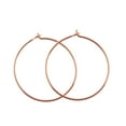 thumbnail image 6 of Round Huggie Hoop Rose Gold Filled Earrings 20mm 20 GA Hypoallergenic Lightweight Wire Piercing Drop Dangle Threader Hoops for Women (14K Rose Gold Filled | 20 GA, 20mm | Smooth wire), 6 of 7