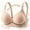 Khaki, variant on Women's Honeycomb Breathable Wireless Support Bra, Wide Adjustable Comfort Straps Rhinestone Decor Anti-Sag Daily Lingerie Khaki 80BC