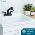 thumbnail image 4 of Utility Sink Dual-Handle Universal ABS Plastic Pull-Out Faucet in Black, 4 of 10