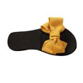thumbnail image 2 of Women's Summer New One-line Rhinestone Pearl Over Flat Sandals Sandals for Women Yellow 37, 2 of 6