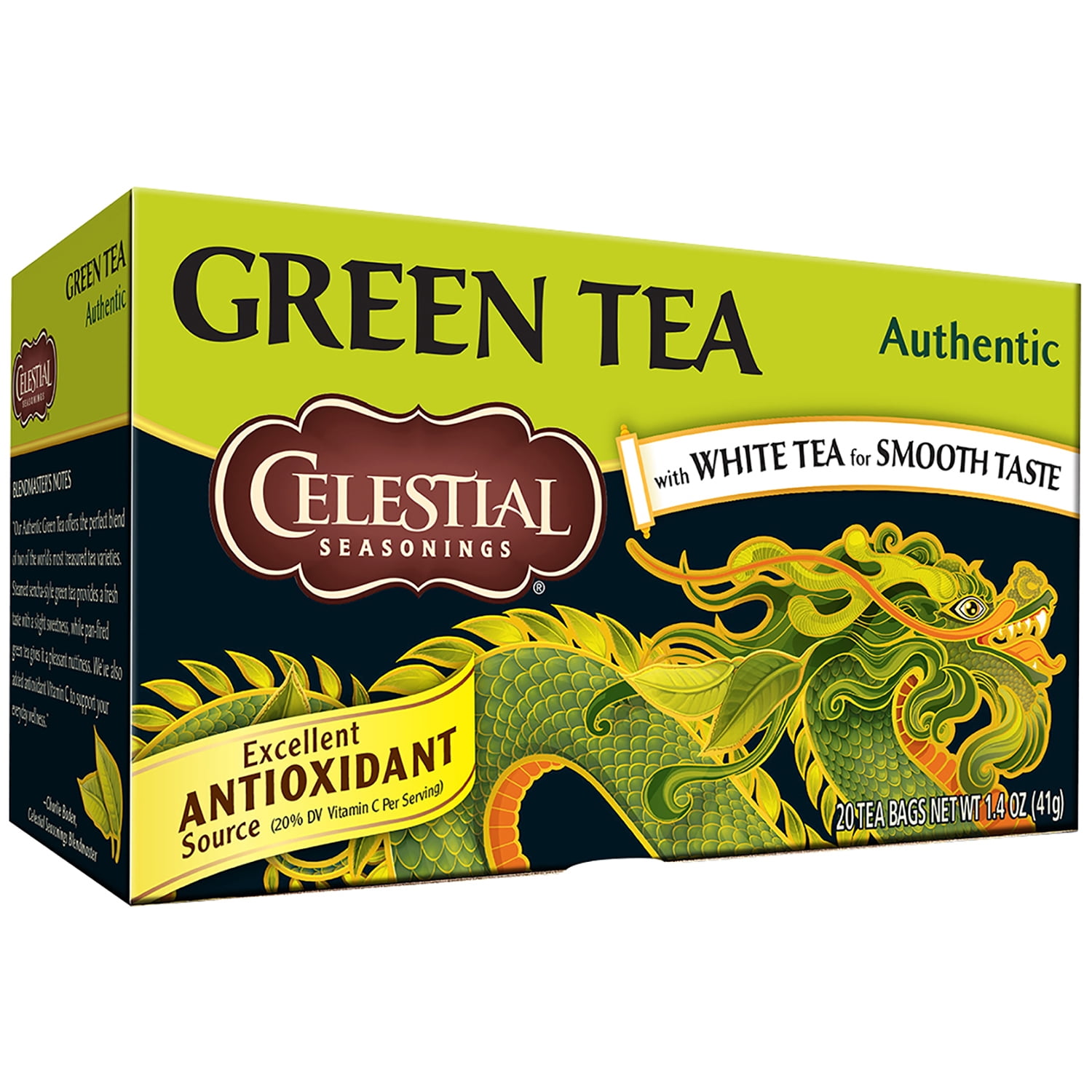 Celestial Seasonings Authentic Green Tea Bags, 20 Ct
