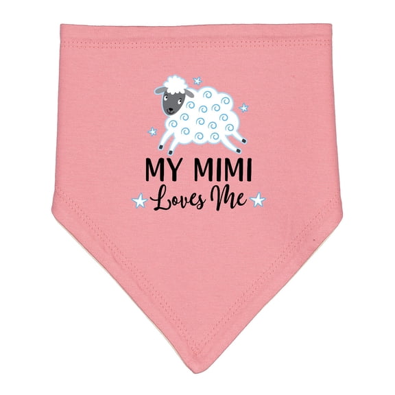 Inktastic My Mimi Loves Me Baby Lamb Baby Bandana Bib