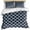Blue, variant on Black Morocco Bedding 3 Piece Duvet Cover Set California King, Boho Modern Minimalist Abstract Geometric Soft Microfiber Comforter Cover with Zipper Closure & Pillowcases, FadeResistant Quilt Cover