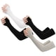 thumbnail image 2 of 6 pares de mangas de protección solar de seda helada con protección UV para el brazo, mangas refrescantes para verano al aire libre (blanco, negro y gris), 2 of 7