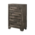 thumbnail image 3 of Rustic Brown Finish Queen Size 3Pc Platform Bed Storage Chest Nightstand Set Bedroom Furniture, 3 of 7