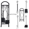 thumbnail image 4 of Costway 5 PCS Iron Fireplace Tools Set Fire Place Tool Set Stand Hearth Accessories, 4 of 8