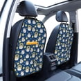 thumbnail image 3 of Pofeuu Star Penguin Print 2 Pack PU Leather Kick Mat Back Seat Protector, Universal Car Seat Back Organizer, Waterproof Backseat Protector For Most Car, 3 of 8