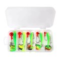 thumbnail image 2 of Kit señuelos pesca blandos Hugtrwg 5 uds con anzuelo Cabeza Plomada Metal y Cuchara giratoria, 2 of 9