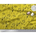 thumbnail image 3 of Soimoi Yellow Cotton Cambric Fabric Cotton Ball Leaves Print Sewing Fabric Yard 42 Inch Wide, 3 of 3