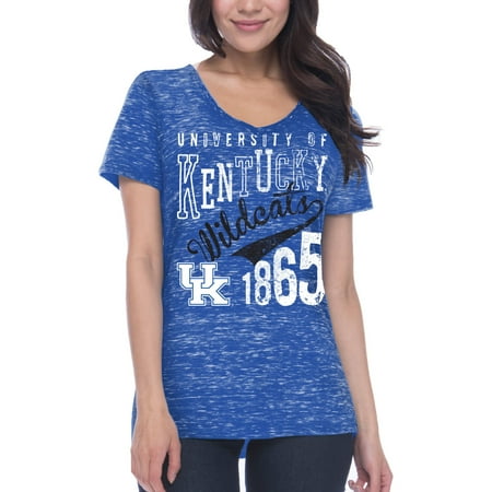 Kentucky Wildcats Basketball Jersey - NCAA Kentucky Wildcats Women's Junior Fit Short Sleeve V Neck T-shirt