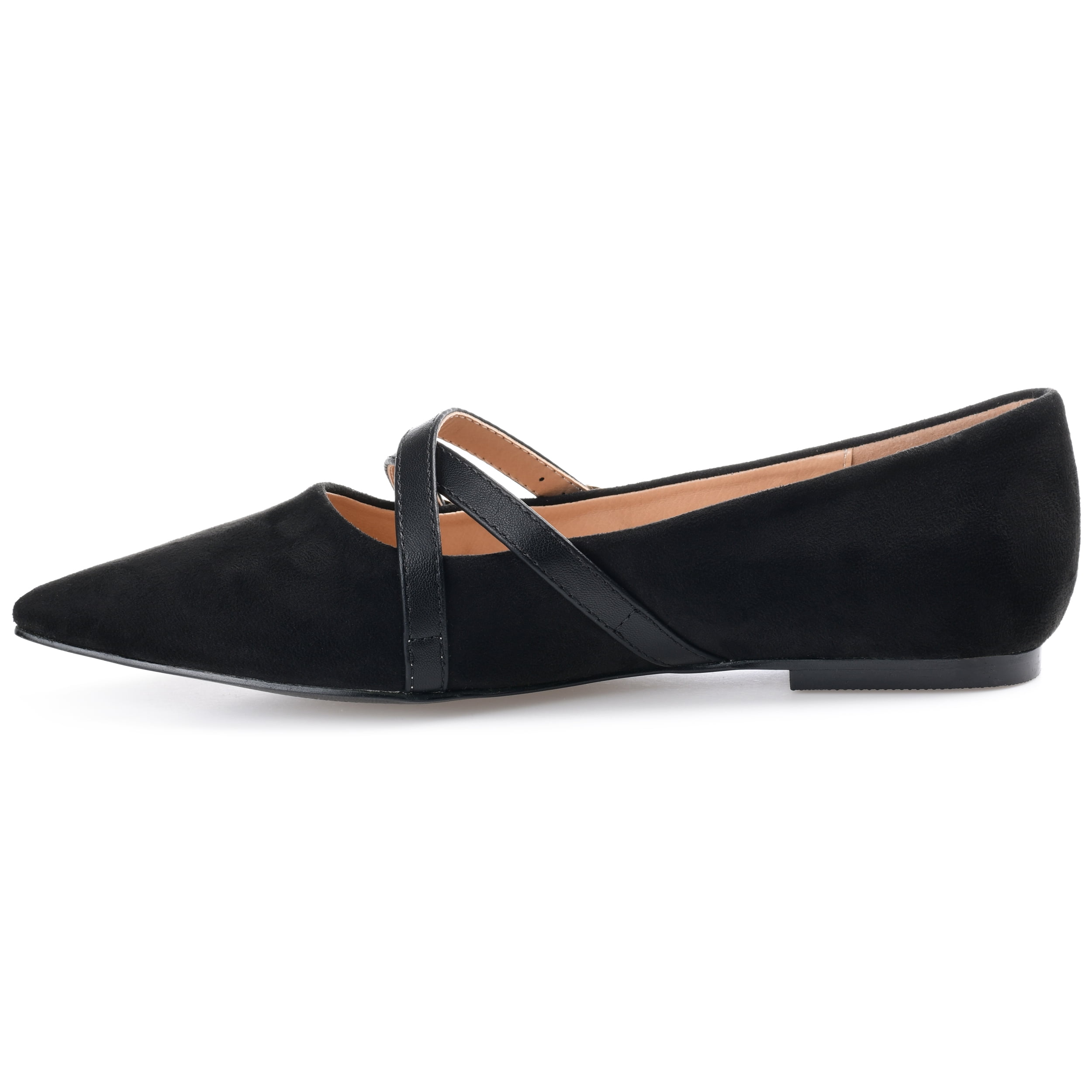 Journee Womens Patricia Slip On Pointed Toe Ballet Flats, Widths Available