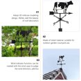 thumbnail image 6 of FUEENIRVA Decorative Yard Weathervane 3D Cow Metal Black Outdoor Garden Decoration 22.8×13×11.4in, 6 of 8