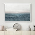 thumbnail image 2 of PixonSign Framed Canvas Print Wall Art Pastel Coastal Ocean Sea Waves Nature Wilderness Illustrations Fine Art Decorative Relax/Calm/Cozy Multicolor Zen for Bedroom - 16"x24" White, 2 of 5