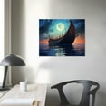 thumbnail image 3 of COMIO Vikings Ship Classical Wall Art Nordic Canvas Prints Seascape Oil Painting Vintage Wall Pictures for Living Room Scandinavian Home Decor, 3 of 4