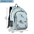 thumbnail image 2 of FORMRS School Backpack 17" Student Travel Bag with Laptop Compartment, Blue Ice Hockey, 2 of 7
