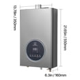 thumbnail image 5 of KFFKFF Gas Tankless Water Heater, 4.3Gal Indoor 100000 BTU Instant Hot Water System, Smart Temperature Adjustment & LED Display with Enhanced Safety Features for Home Use, Silver Gray, 5 of 9