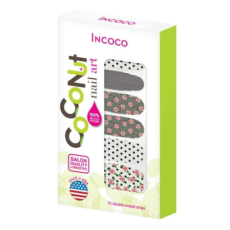 Coconut Nail Art by Incoco Nail Polish Strips, Sweet (Best Nail Wraps 2019)