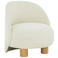 thumbnail image 4 of SAFAVIEH Couture Gracelyn Modern Boucle Solid Accent Chair, Ivory/Natural, 4 of 7