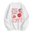thumbnail image 6 of WOYY Girl's Cute Sweatshirt Preppy Graphic Crewneck Long Sleeve Pullover Top, White, Sizes 3-14, 6 of 6