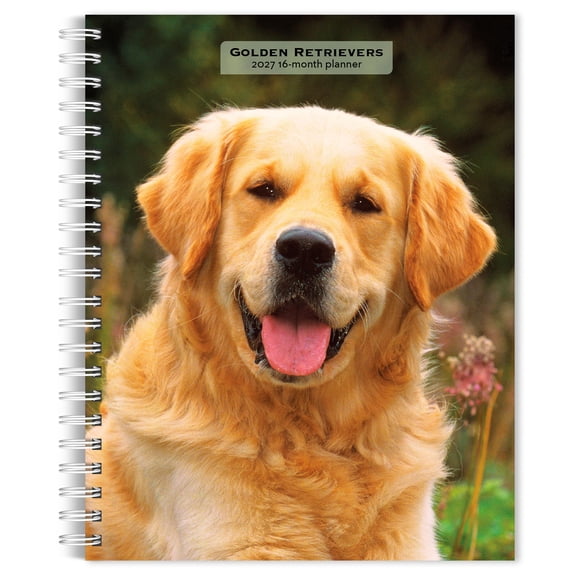 Golden Retrievers | 2027 6x7.75" Spiral-Bound Wire-O Engagement Planner
