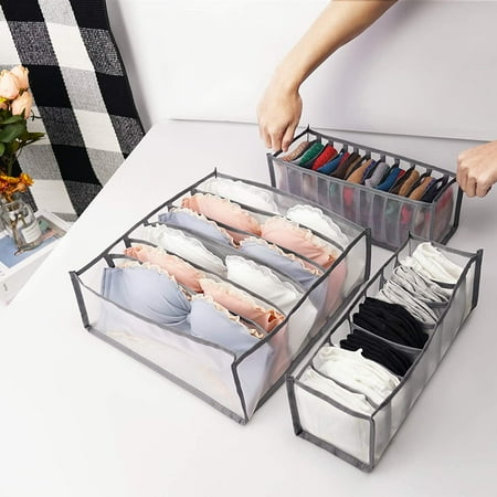 

Underwear Organizer Sock Drawer Organizer Bra Organizer Divider Folding Closet Storage Box Small Dresser Organizer for Underwear Socks Handkerchiefs Ties and Bras