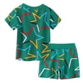 thumbnail image 5 of Kids Toddler Summer Set Outfits Baby Boys Cartoon Half Sleeved Clothing Set Print Short Sleeve Short Sleeved Shorts Two-Piece Set for 2-7T, 5 of 8