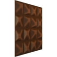 thumbnail image 2 of 19 5/8"W x 19 5/8"H Tristan EnduraWall Decorative 3D Wall Panel, Universal Aged Metallic Rust (Covers 2.67 Sq. Ft.), 2 of 6