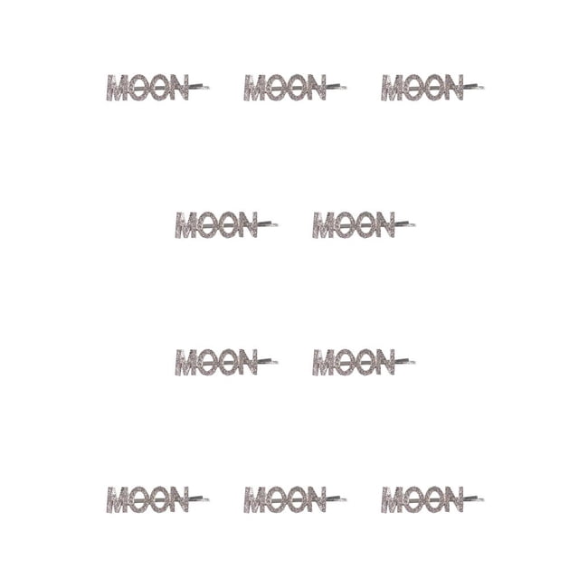 Sonducket Alfileres de aleación Clip para sombreros con letras Delicadas herramientas de peinado multifuncionales MOON LUNA 10piezas