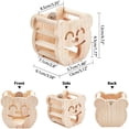 thumbnail image 2 of Estante de alimentación de heno para mascotas, soporte de pared de oso de madera ER, 2 of 5